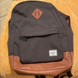 Herschel Supply Company Black and Brown Heritage Backpack